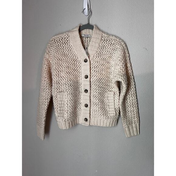 Madewell Women's Bomber Cardigan Sweater Antique White size XXS - Picture 5 of 12